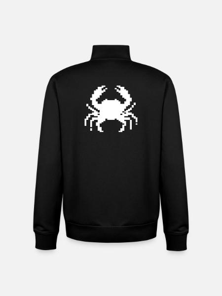 Pixelkrabben-Design - Unisex Organic Zip Sweatshirt von Stanley/Stella - Schwarz