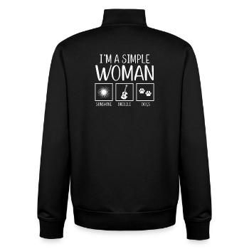 Hawaiian Ukulele Uke I'm A Simple - Unisex Organic Zip Sweatshirt von Stanley/Stella - Schwarz - Hinten - AI Model Male 185 light (185cm)