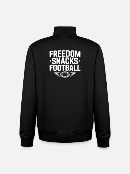 Freedom, Snacks, Football - Unisex Organic Zip Sweatshirt by Stanley/Stella - black