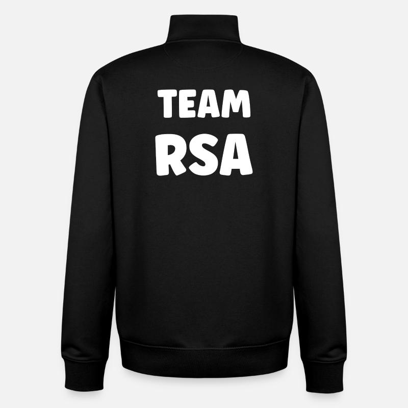 Team RSA Bloc Noir Blanc - Sweat zippé unisexe en coton bio Stanley/Stella - noir