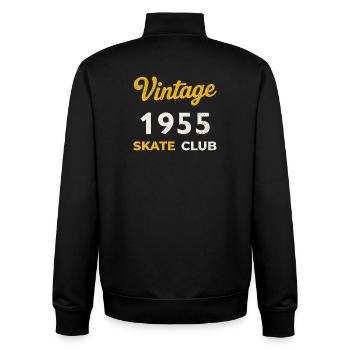 Vintage 1955 Skate Club Retro Geburtsjahr Geschenk - Unisex Organic Zip Sweatshirt von Stanley/Stella - Schwarz - Hinten - AI Model Male 185 light (185cm)