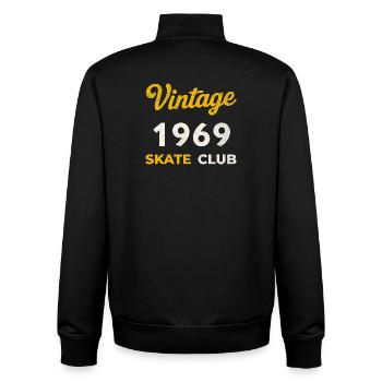 Vintage 1969 Skate Club Retro Geburtsjahr Geschenk - Unisex Organic Zip Sweatshirt von Stanley/Stella - Schwarz - Hinten - AI Model Male 185 light (185cm)