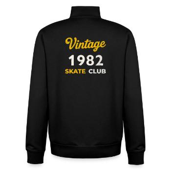 Vintage 1982 Skate Club Retro Geburtsjahr - Unisex Organic Zip Sweatshirt von Stanley/Stella - Schwarz - Hinten - AI Model Male 185 light (185cm)