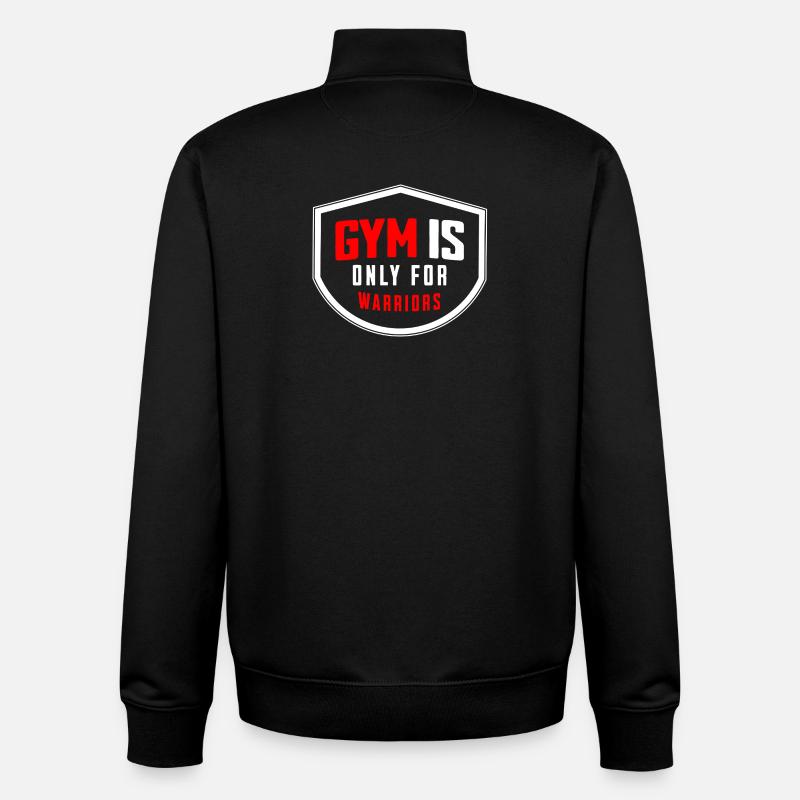 FITNESSSTUDIO-Leben - Unisex Organic Zip Sweatshirt von Stanley/Stella - Schwarz