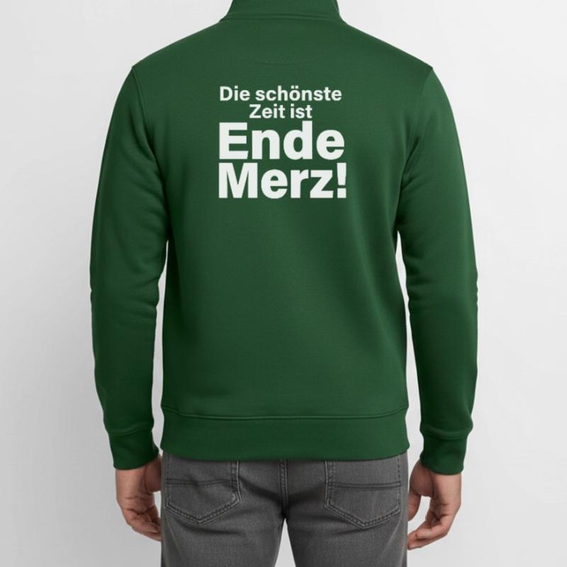 Ende Merz Typo Statement Unisex Organic Zip Sweatshirt von Stanley/Stella