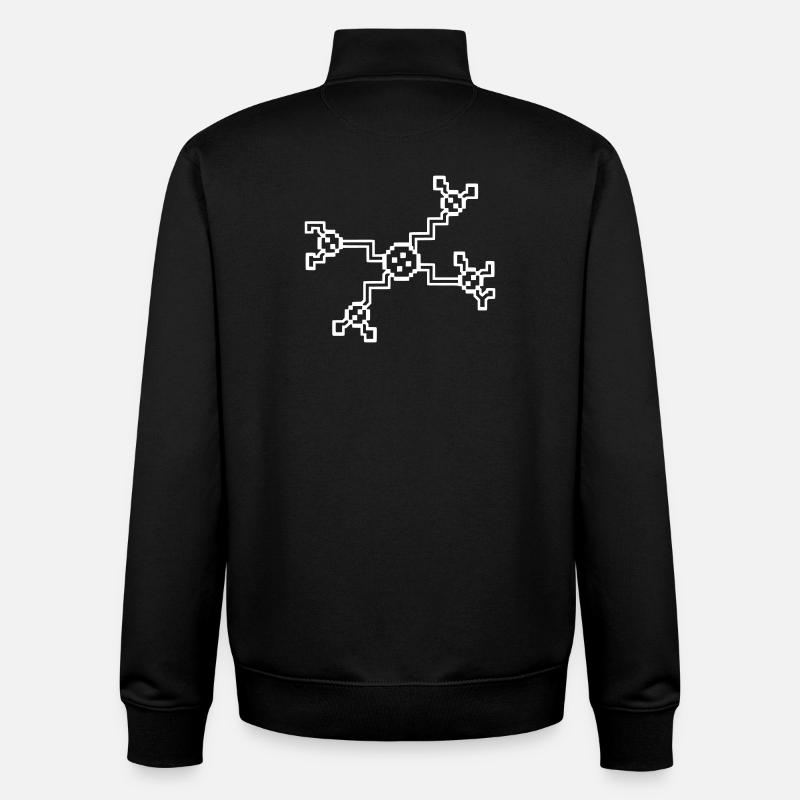 Neuron Nerve Cell Pixel 8-Bit - Sweat zippé unisexe en coton bio Stanley/Stella - noir