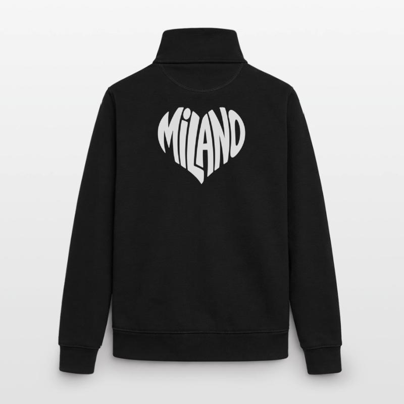 Mailand Milano Herz Typografie Unisex Organic Zip Sweatshirt von Stanley/Stella