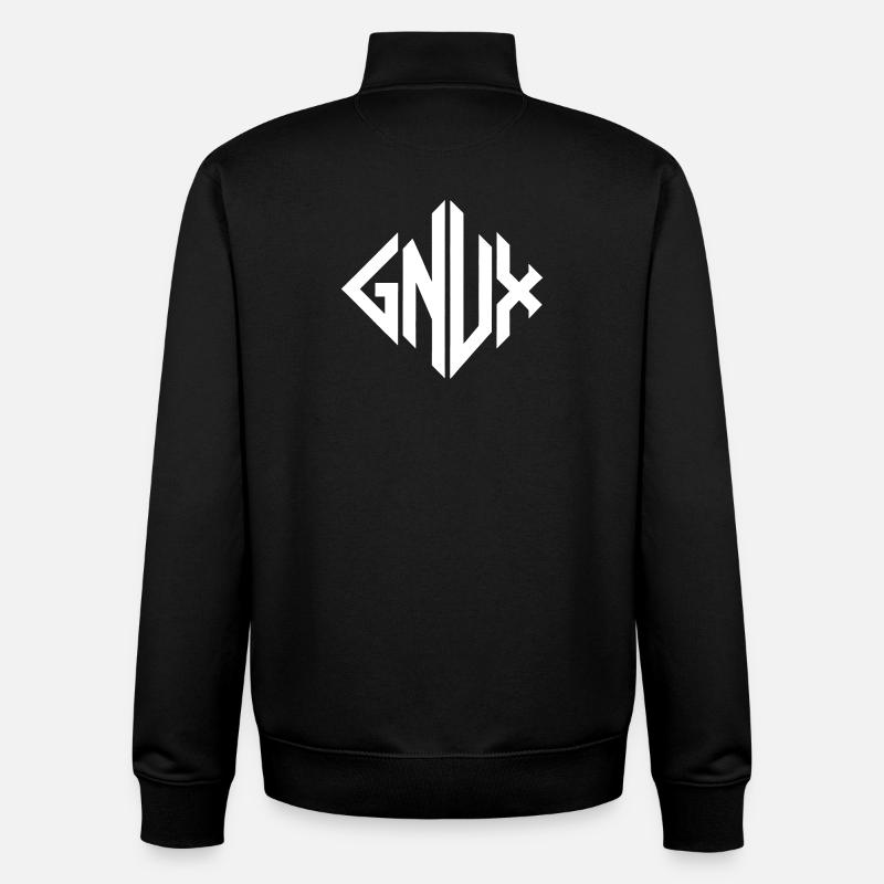 Gnux-Monogrammgeometrie - Unisex Organic Zip Sweatshirt von Stanley/Stella - Schwarz