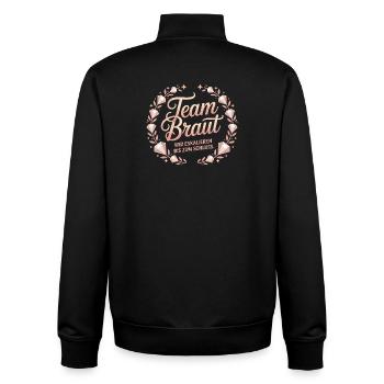 Team Braut Wir Eskalieren Crew Squad JGA Frauen - Unisex Organic Zip Sweatshirt von Stanley/Stella - Schwarz - Hinten - AI Model Male 185 light (185cm)