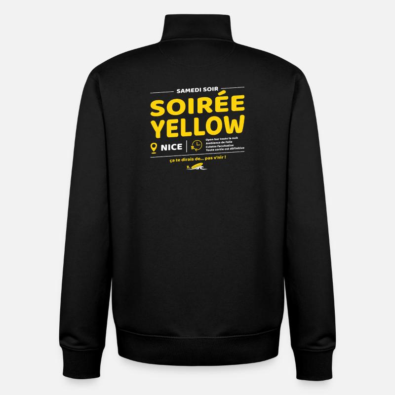 Soirée Yellow ! Soirées culte de Brice - Sweat zippé unisexe en coton bio Stanley/Stella - noir