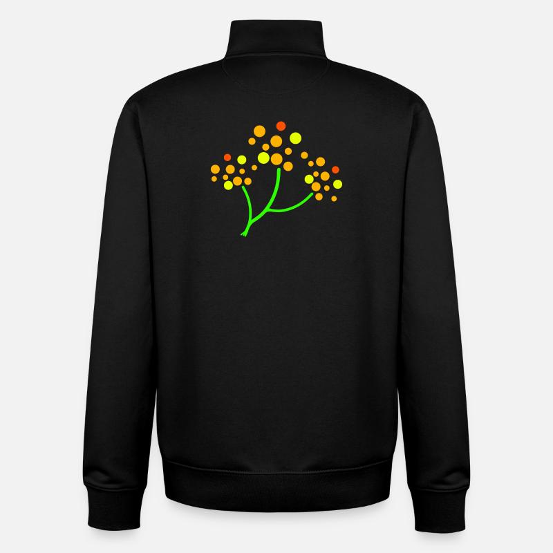 Neongepunkteter Baum Explosion - Unisex Organic Zip Sweatshirt von Stanley/Stella - Schwarz