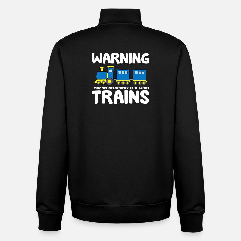 Spontaner Zug Talk Abschlag - Unisex Organic Zip Sweatshirt von Stanley/Stella - Schwarz