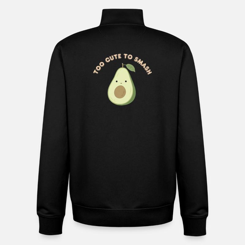 Avocado Cute to Smash - Unisex Organic Zip Sweatshirt von Stanley/Stella - Schwarz