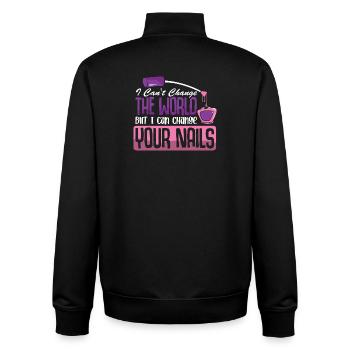 Nail Designer Nail Designer Cosmetics Nail Salon - Unisex Organic Zip Sweatshirt by Stanley/Stella - black - Back - AI Model Male 185 light (185cm)