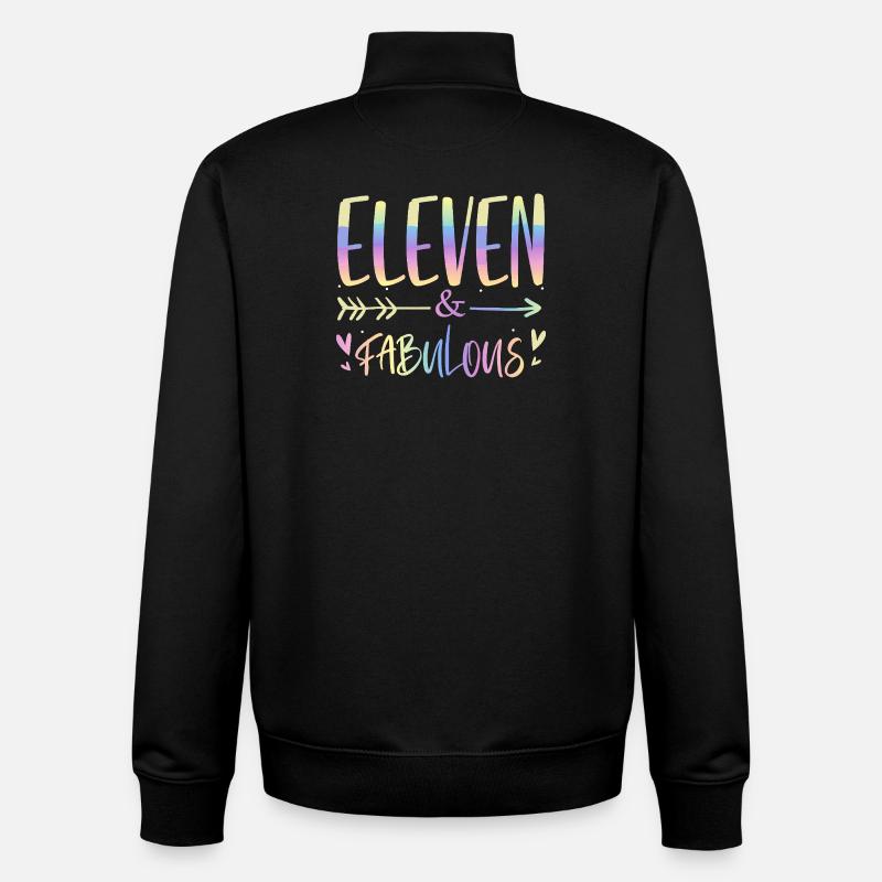 Onze & Fabuleux Scénario Arc-en-ciel - Sweat zippé unisexe en coton bio Stanley/Stella - noir