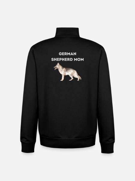German Shepherd Mom - Unisex Organic Zip Sweatshirt by Stanley/Stella - black