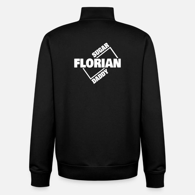 Geschenk für Florian - Unisex Organic Zip Sweatshirt von Stanley/Stella - Schwarz