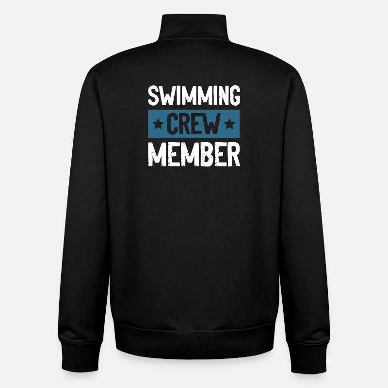 Équipe de natation - Sweat zippé unisexe en coton bio Stanley/Stella - noir