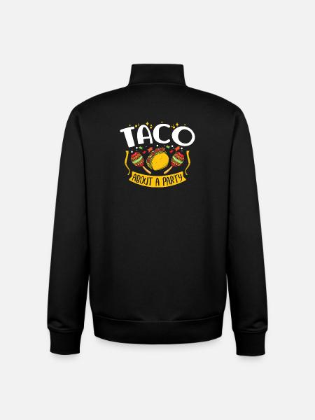 Taco About a Party Tacos - Unisex Organic Zip Sweatshirt by Stanley/Stella - black