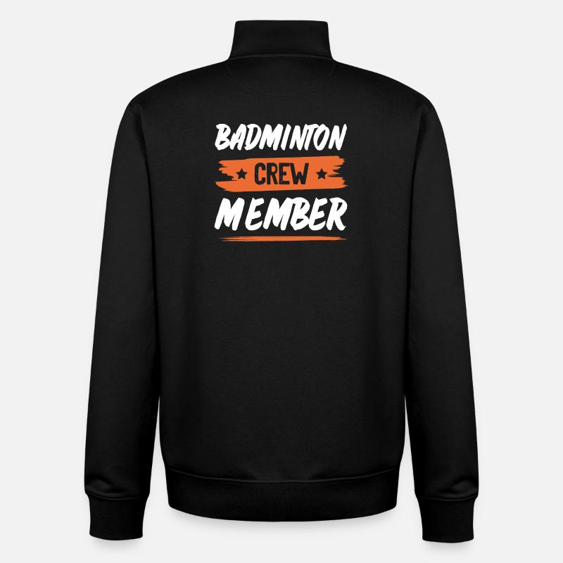 Équipe de badminton - Sweat zippé unisexe en coton bio Stanley/Stella - noir