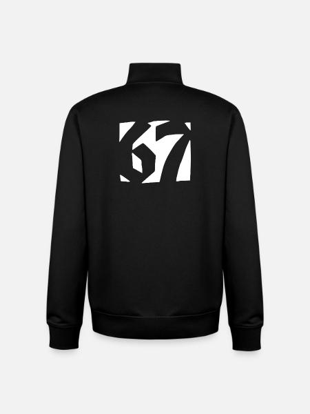67 Minimal Streetwear Trend Design - Unisex Organic Zip Sweatshirt by Stanley/Stella - black