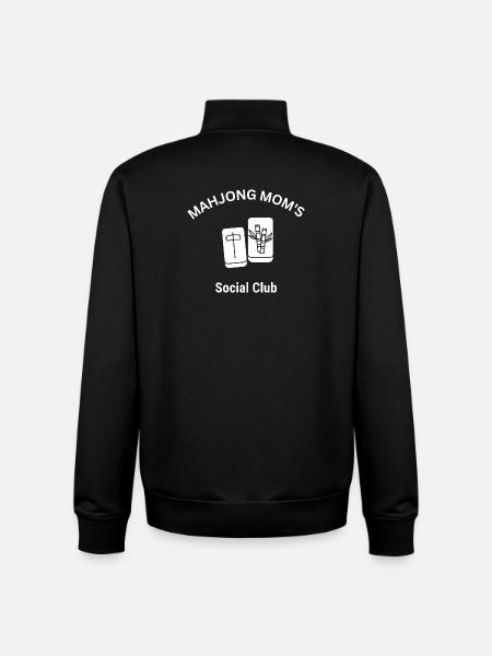 Mahjong Moms Club - Unisex Organic Zip Sweatshirt by Stanley/Stella - black