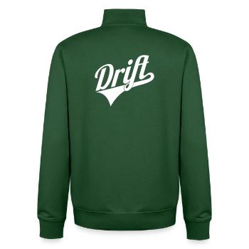 Logo de lettrage dérivé - Sweat zippé unisexe en coton bio Stanley/Stella - vert bouteille - Dos - AI Model Male 185 dark (185cm)