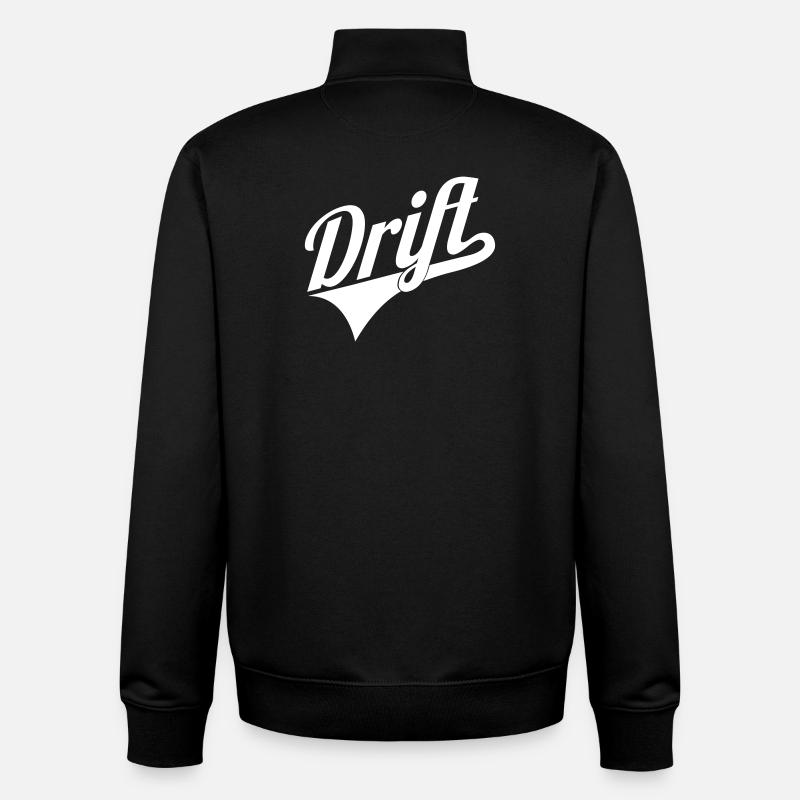 Logo de lettrage dérivé - Sweat zippé unisexe en coton bio Stanley/Stella - noir