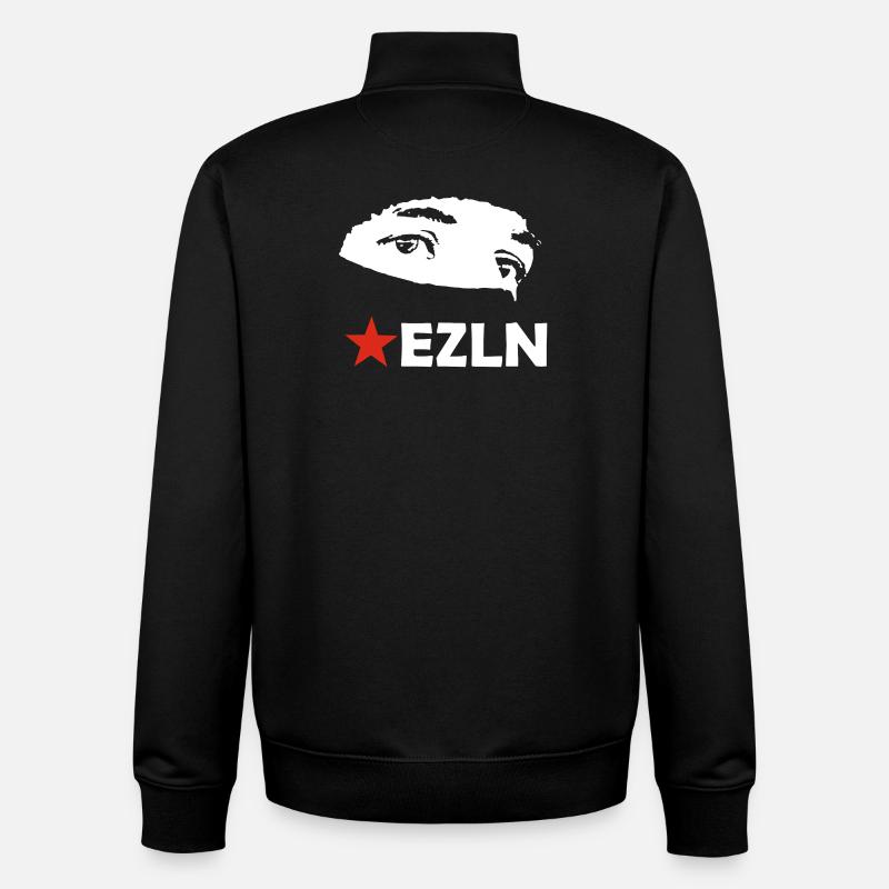 EZLN - Sweat zippé unisexe en coton bio Stanley/Stella - noir
