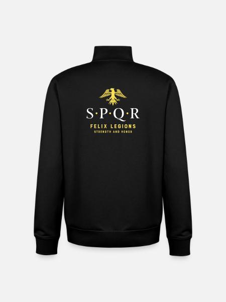 SPQR Roman Legion - Unisex Organic Zip Sweatshirt by Stanley/Stella - black