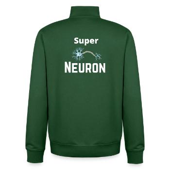 Super Neuron Network - Unisex Organic Zip Sweatshirt by Stanley/Stella - bottle green - Back - AI Model Male 185 dark (185cm)