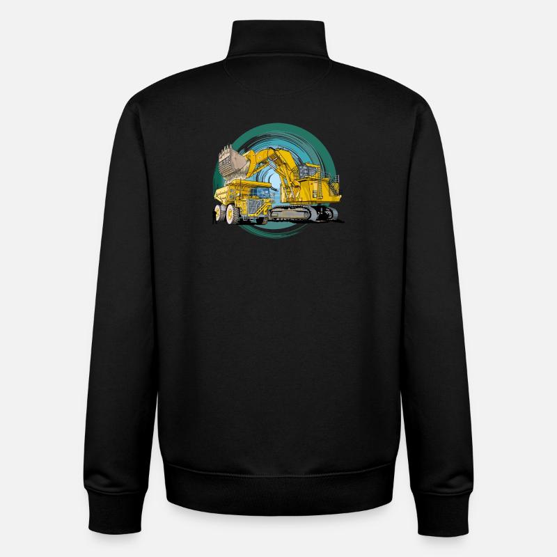 Équipement de construction Monster - Sweat zippé unisexe en coton bio Stanley/Stella - noir