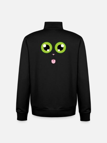 La langue au chat - Sweat zippé unisexe en coton bio Stanley/Stella - noir