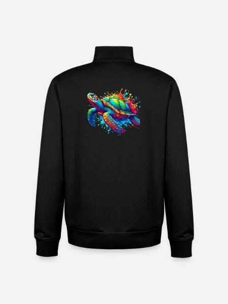 Schildkröte - Unisex Organic Zip Sweatshirt von Stanley/Stella - Schwarz