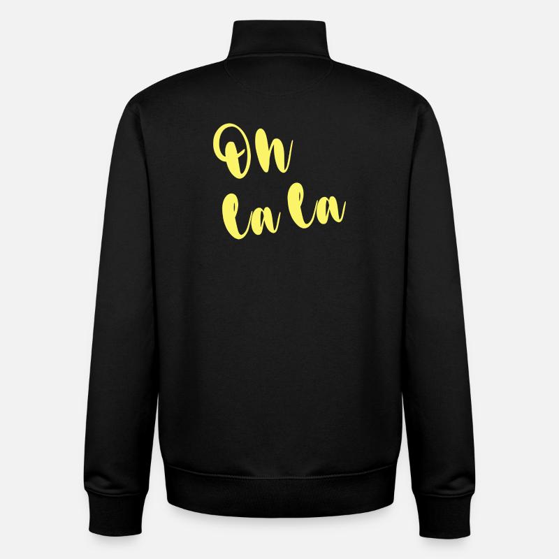OH LA LA - Sweat zippé unisexe en coton bio Stanley/Stella - noir