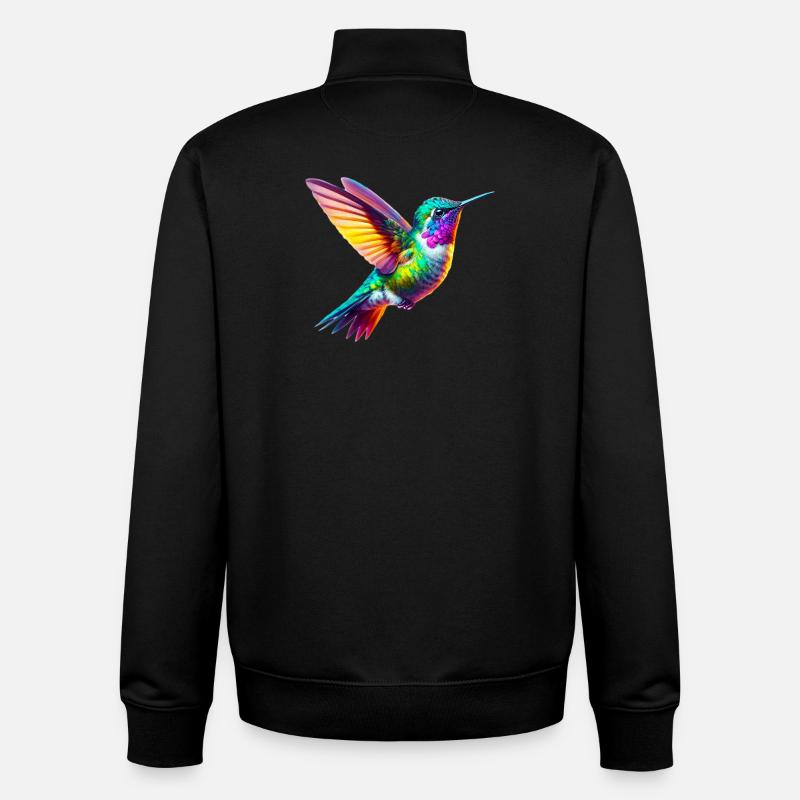 Colibri - Sweat zippé unisexe en coton bio Stanley/Stella - noir
