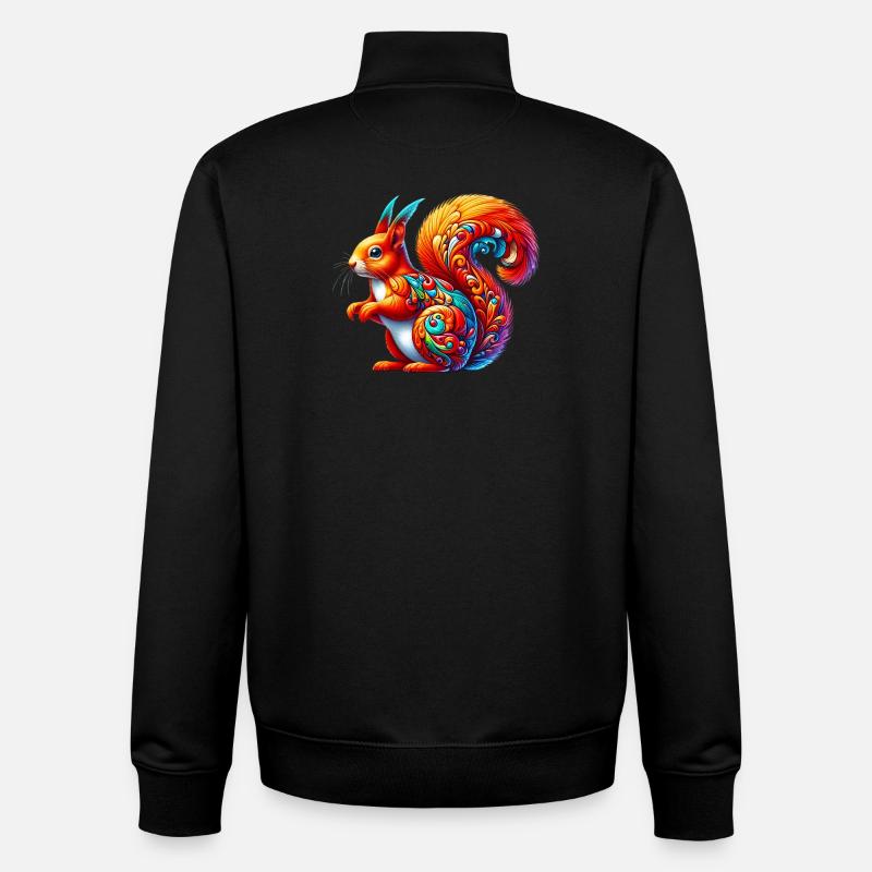 Eichhörnchen - Unisex Organic Zip Sweatshirt von Stanley/Stella - Schwarz