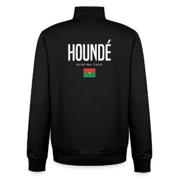 Houndé Burkina Faso - Sweat zippé unisexe en coton bio Stanley/Stella - noir - Dos - AI Model Male 185 light (185cm)