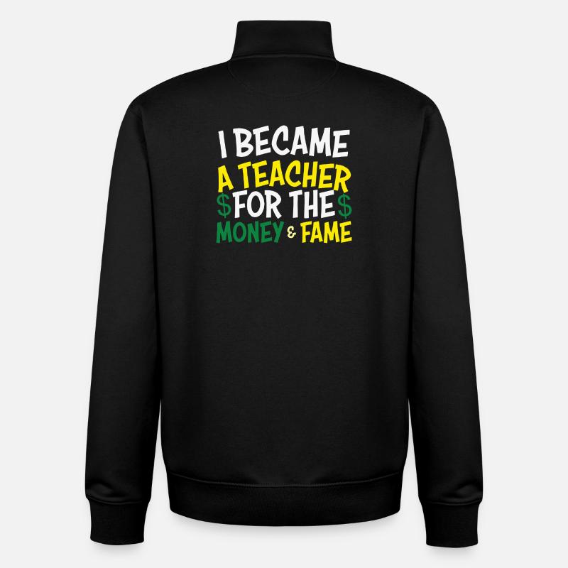 Abschlussmotto Lehrer Berufsprägend - Unisex Organic Zip Sweatshirt von Stanley/Stella - Schwarz