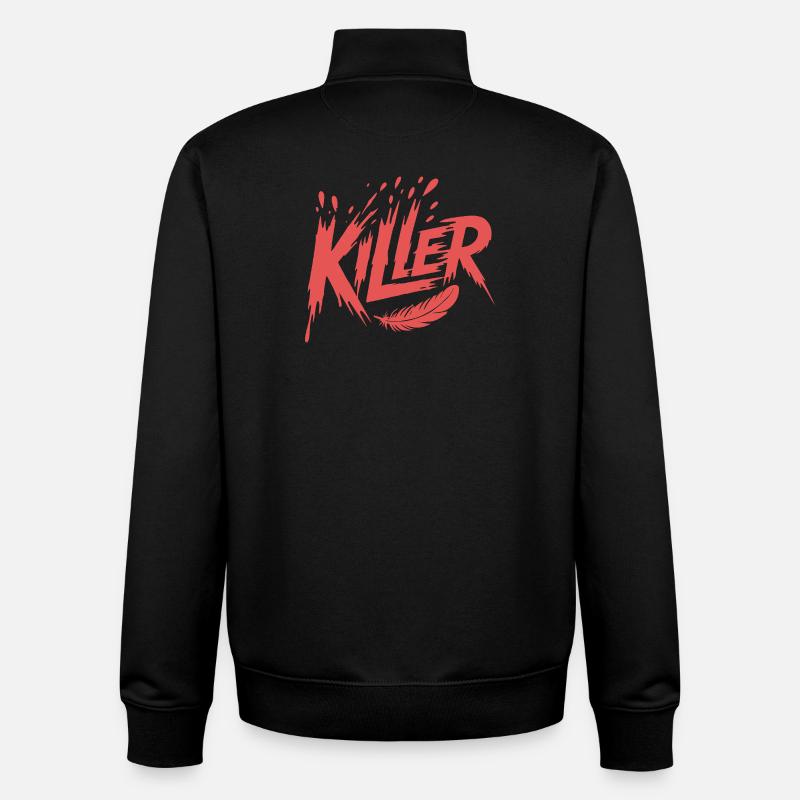Killer Feather Splash - Unisex Organic Zip Sweatshirt by Stanley/Stella - black