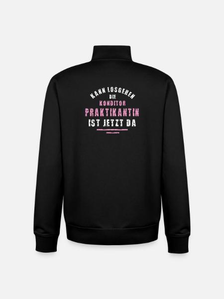 Confectioner Intern Thank You Internship Confectionery - Unisex Organic Zip Sweatshirt by Stanley/Stella - black