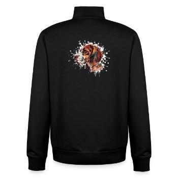 Beagle Color Explosion - Unisex Organic Zip Sweatshirt by Stanley/Stella - black - Back - AI Model Male 185 light (185cm)