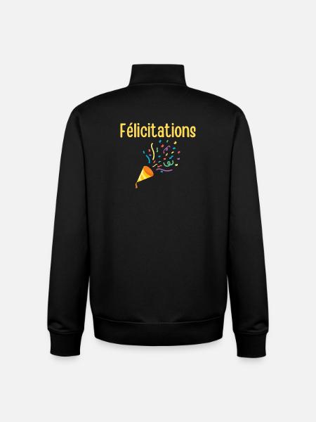 Congratulations Festive Confetti - Unisex Organic Zip Sweatshirt by Stanley/Stella - black