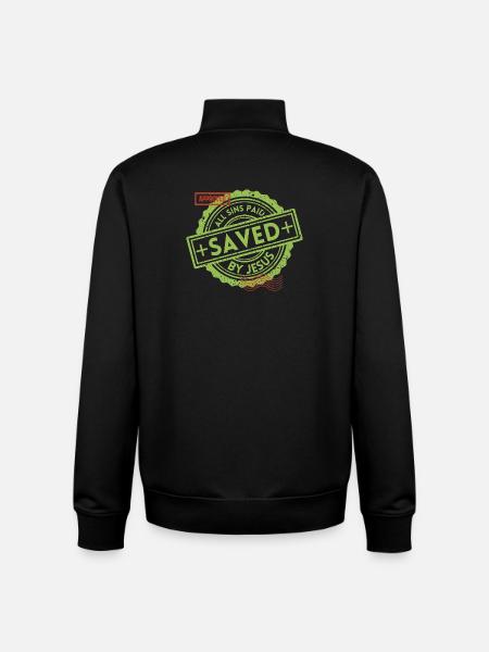 SAVED_Green_1 - Unisex Organic Zip Sweatshirt by Stanley/Stella - black