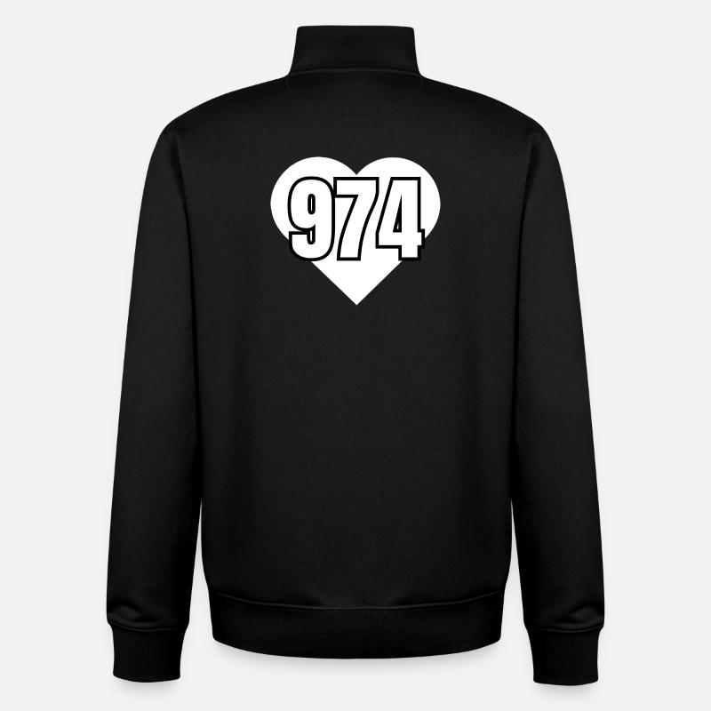 Core 974 Numeric to Numbers - Unisex Organic Zip Sweatshirt by Stanley/Stella - black