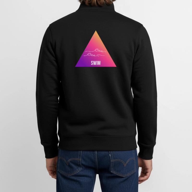 Natation Gradient Triangle Vagues Sweat zippé unisexe en coton bio Stanley/Stella