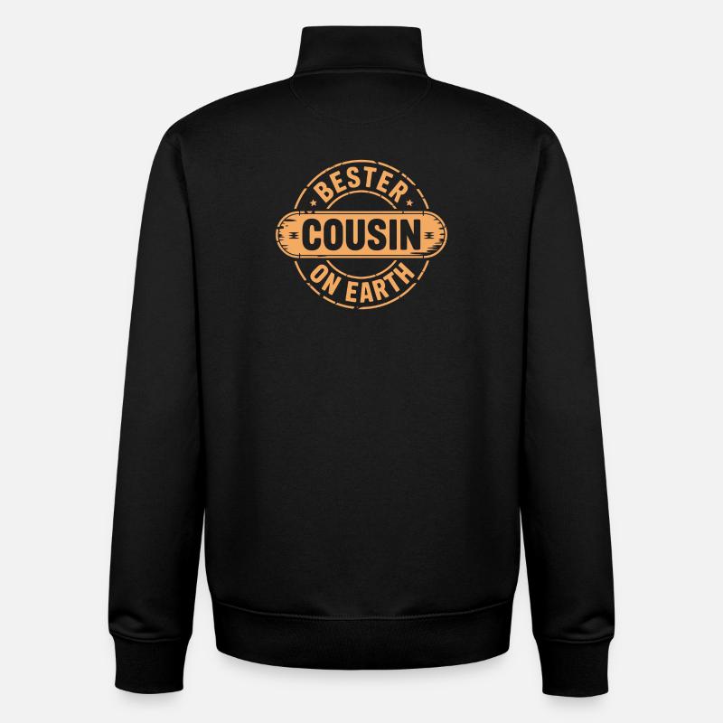 Cousin le plus proche - Sweat zippé unisexe en coton bio Stanley/Stella - noir