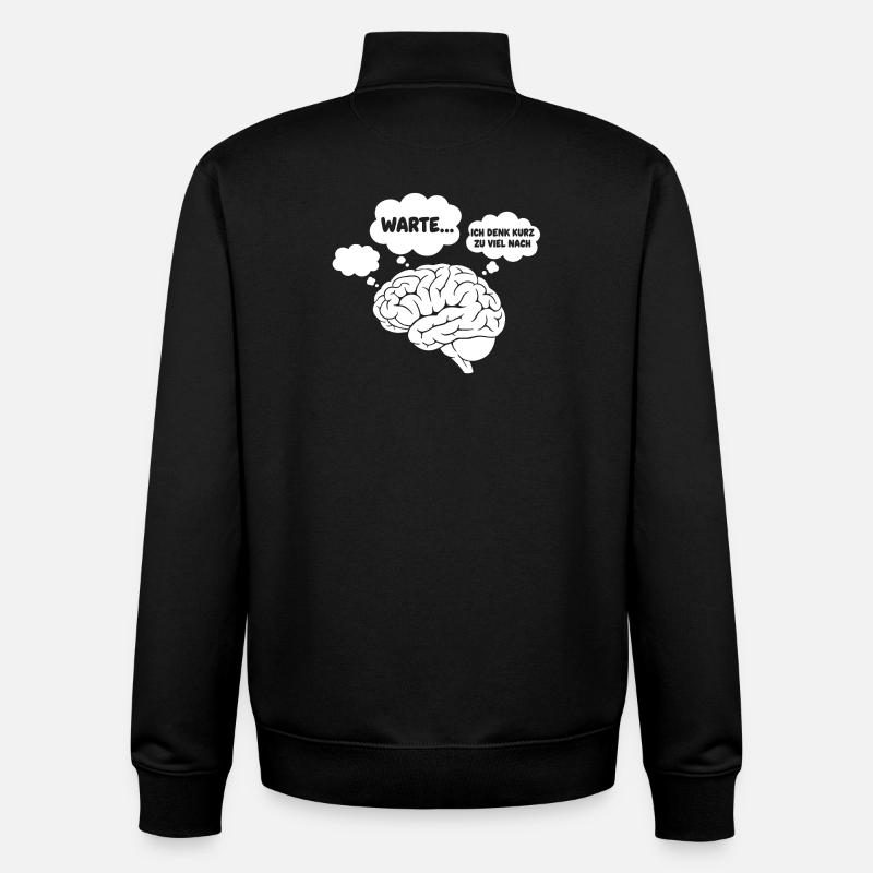 Brain Thoughts Comic - Unisex Organic Zip Sweatshirt by Stanley/Stella - black