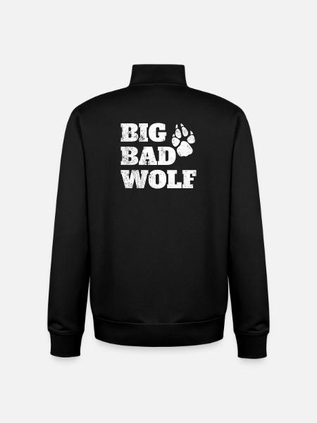 Bad Wolf Halloween Costume Bad Wolf - Unisex Organic Zip Sweatshirt by Stanley/Stella - black