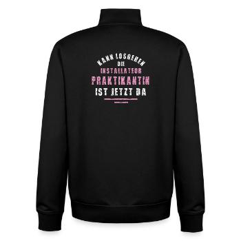 Plumber Intern Thank You Internship - Unisex Organic Zip Sweatshirt by Stanley/Stella - black - Back - AI Model Male 185 light (185cm)